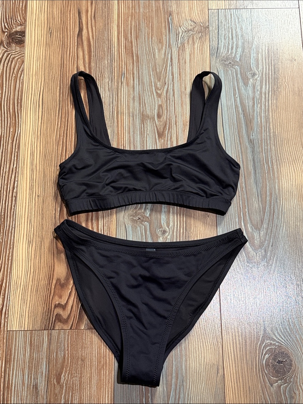 Skims Classic Black Women’s Two-Piece Swim Set